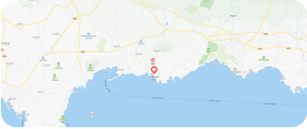 제주 카페 루시아 지도