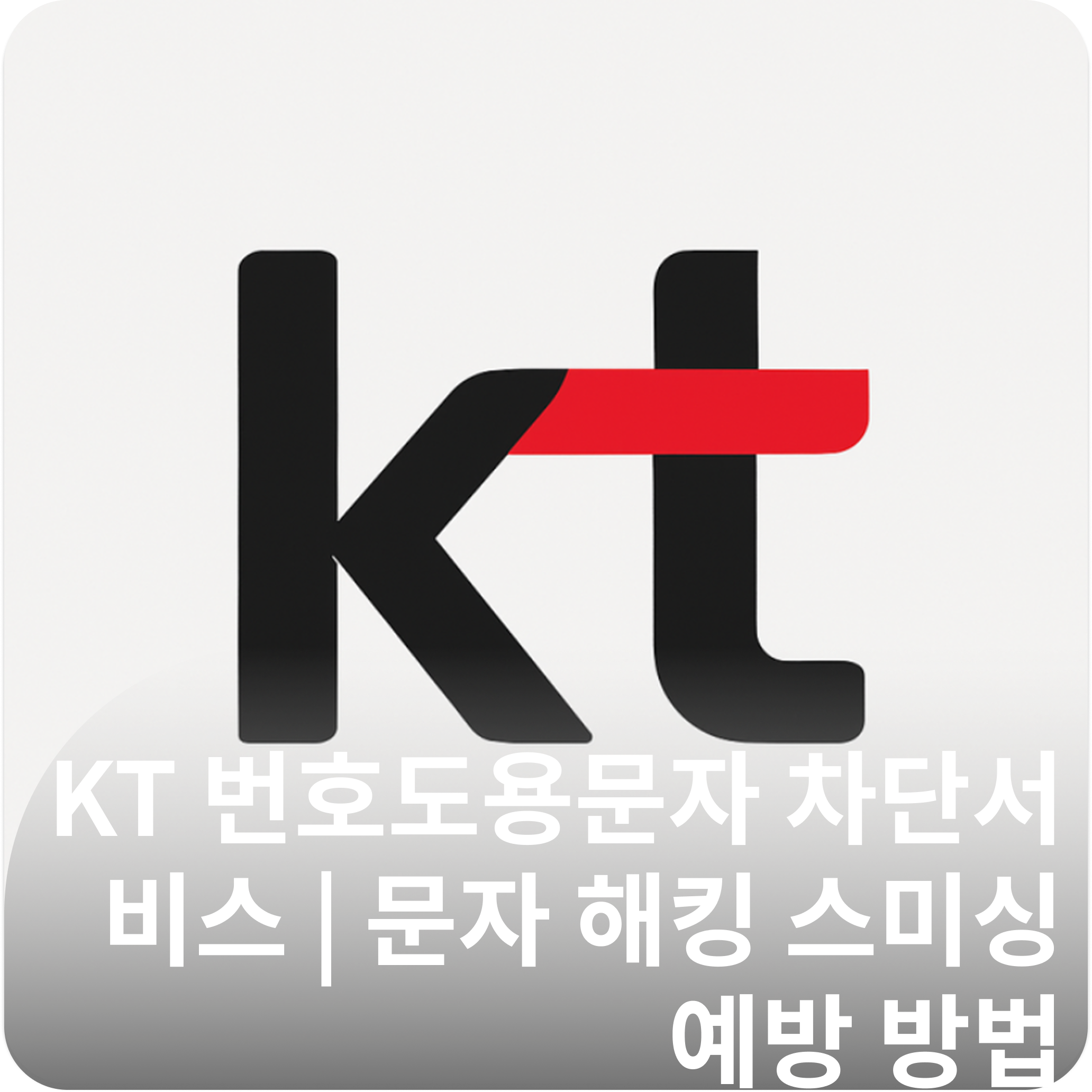 KT 번호도용문자 차단서비스 | 문자 해킹 스미싱 예방 방법