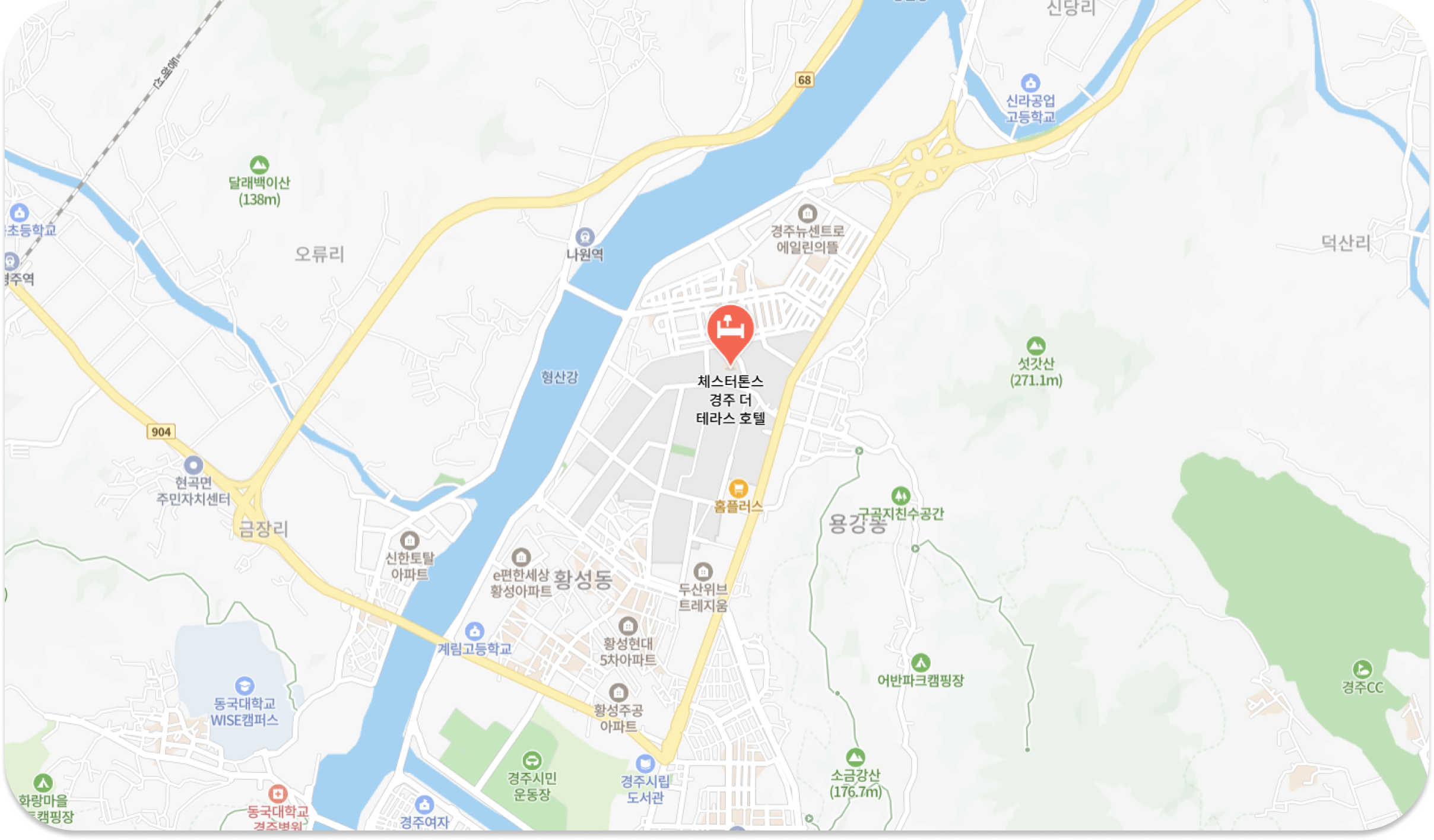 체스터톤스 경주 위치 및 접근성