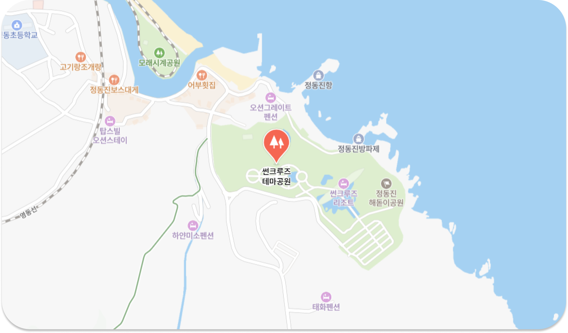 썬크루즈 공원 & 전망대 지도