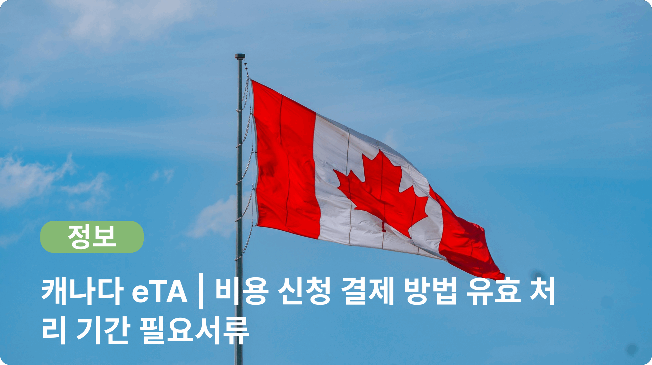 캐나다 eTA | 비용 신청 결제 방법 유효 처리 기간 필요서류