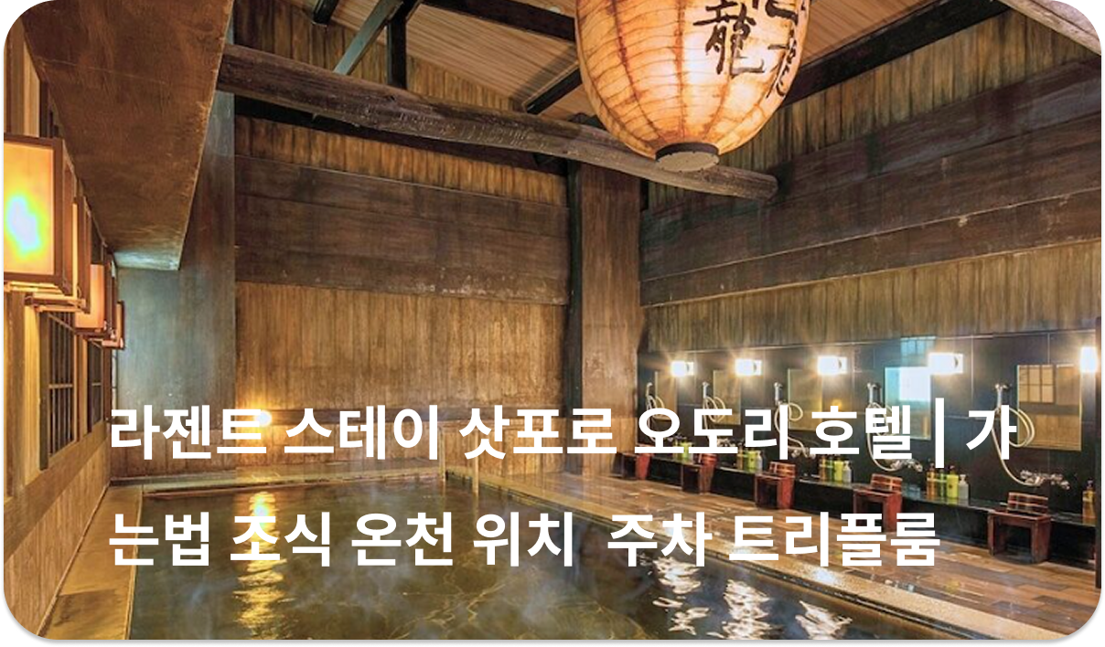 라젠트 스테이 삿포로 오도리 호텔 | 가는법 조식 온천 위치 주차 트리플룸 트윈 공항버스
